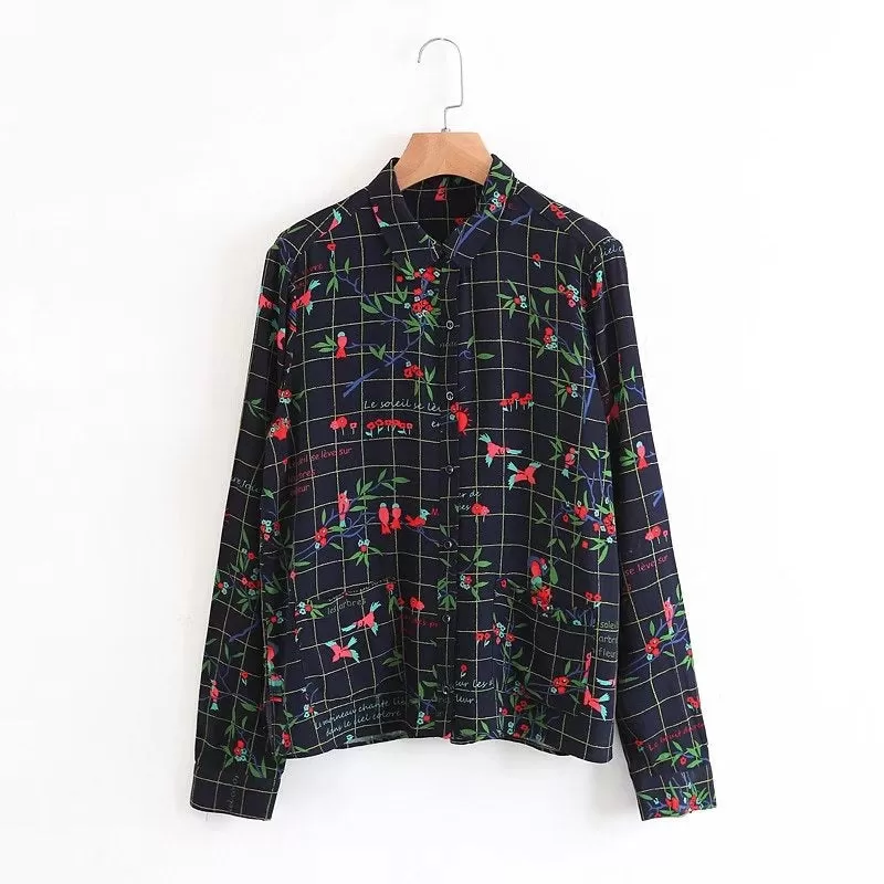 Aaron Print Button Down Top