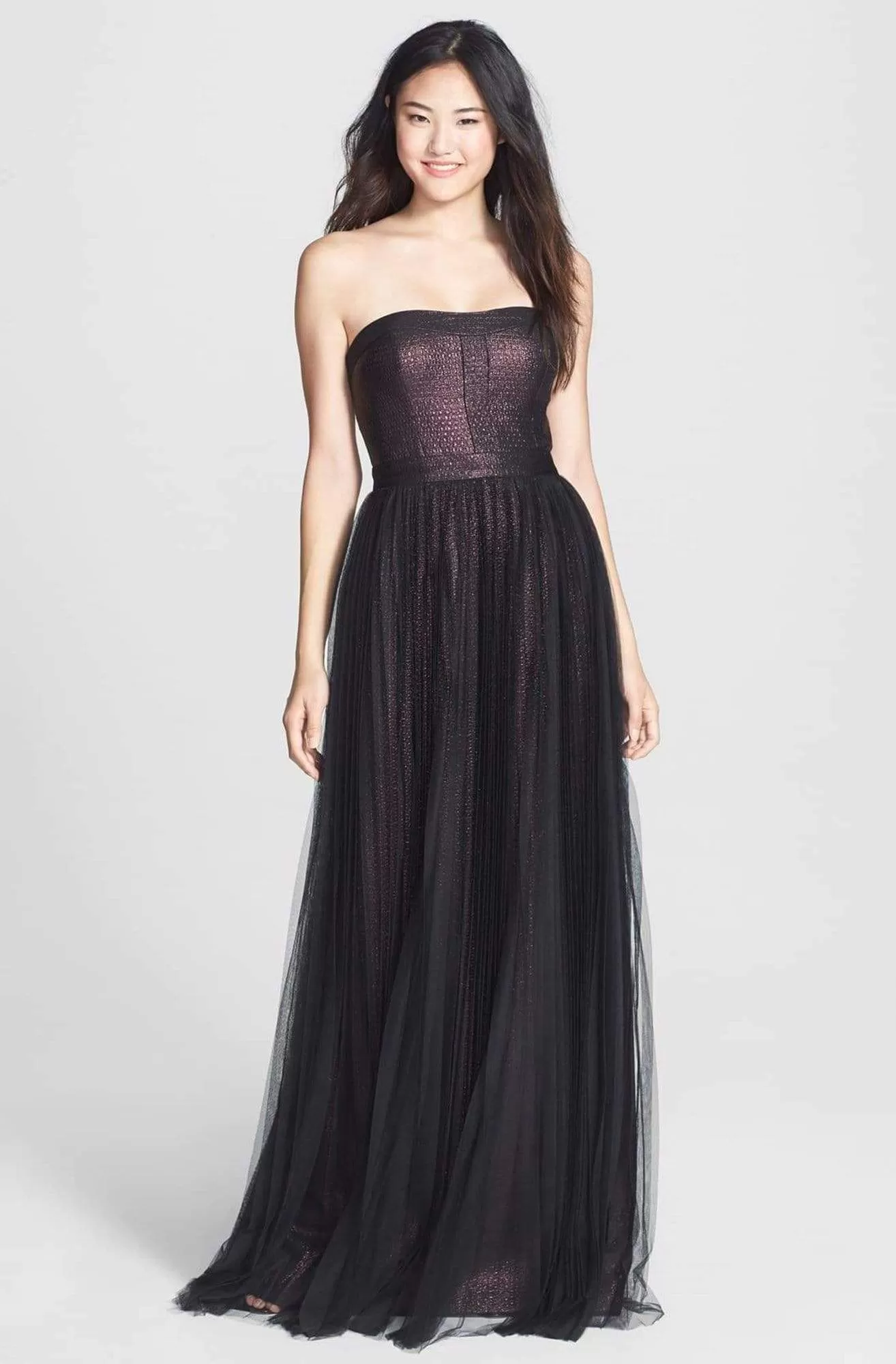 Adrianna Papell - 91898900 Strapless Metallic Jacquard Long Gown