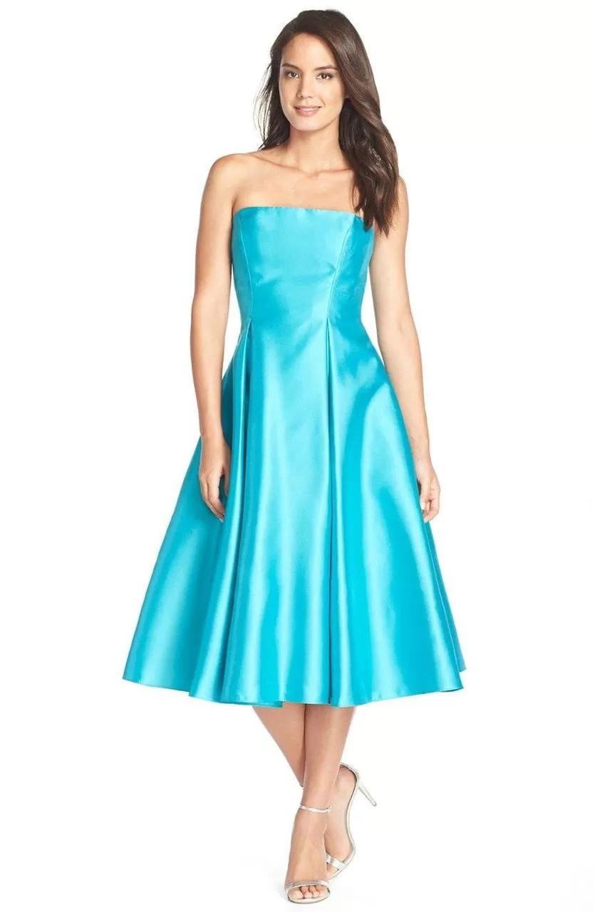 Adrianna Papell - Strapless Tea Length Dress 41912150