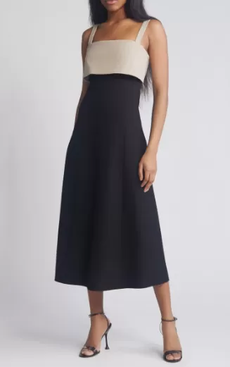 Aurelia Colorblock Midi Dress