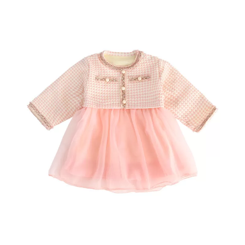 Baby Kid Girls Checked Dresses Wholesale 23101994