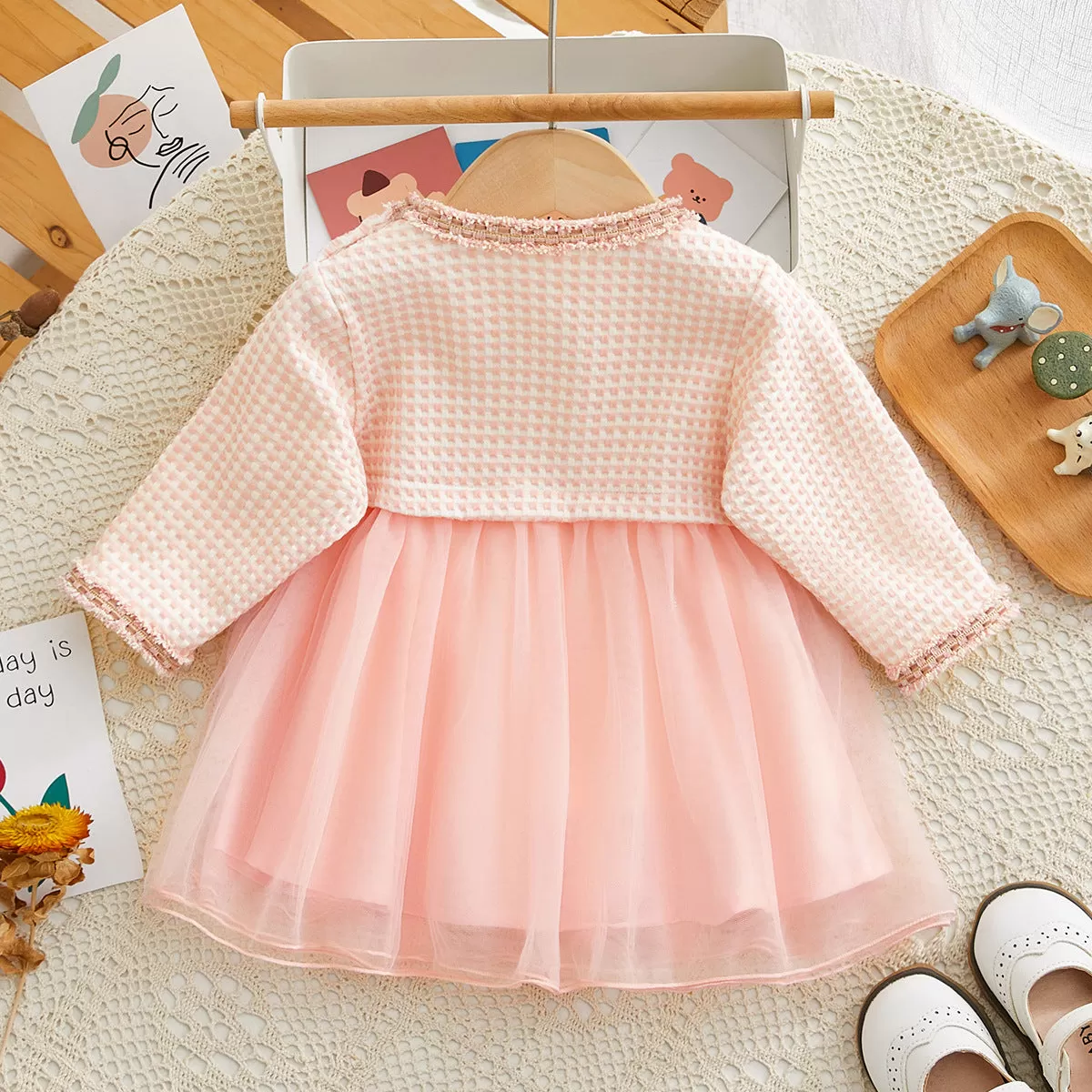 Baby Kid Girls Checked Dresses Wholesale 23101994