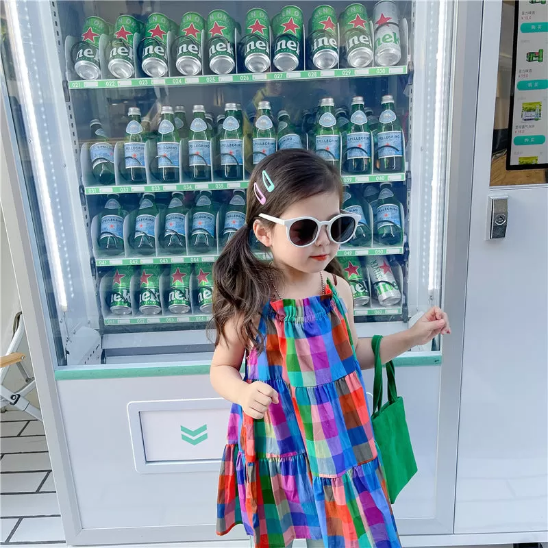 Baby Kid Girls Color-blocking Dresses