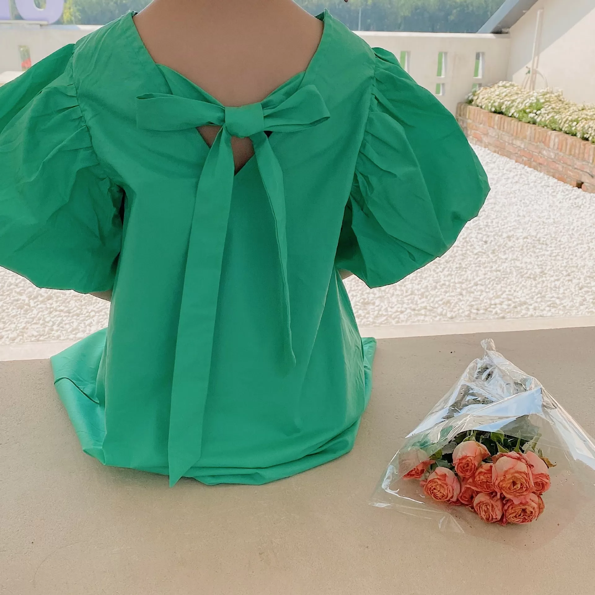 Baby Kid Girls Solid Color Bow Dresses