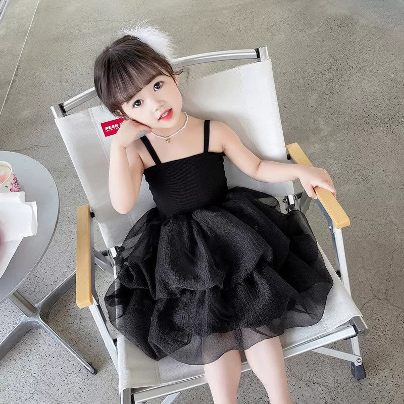 Baby Kid Girls Solid Color Dresses