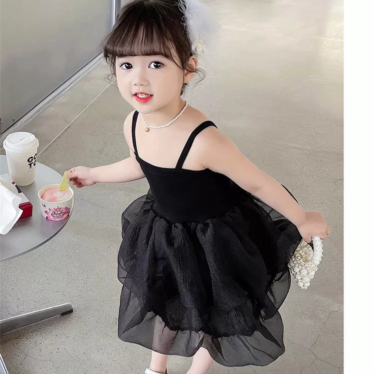 Baby Kid Girls Solid Color Dresses