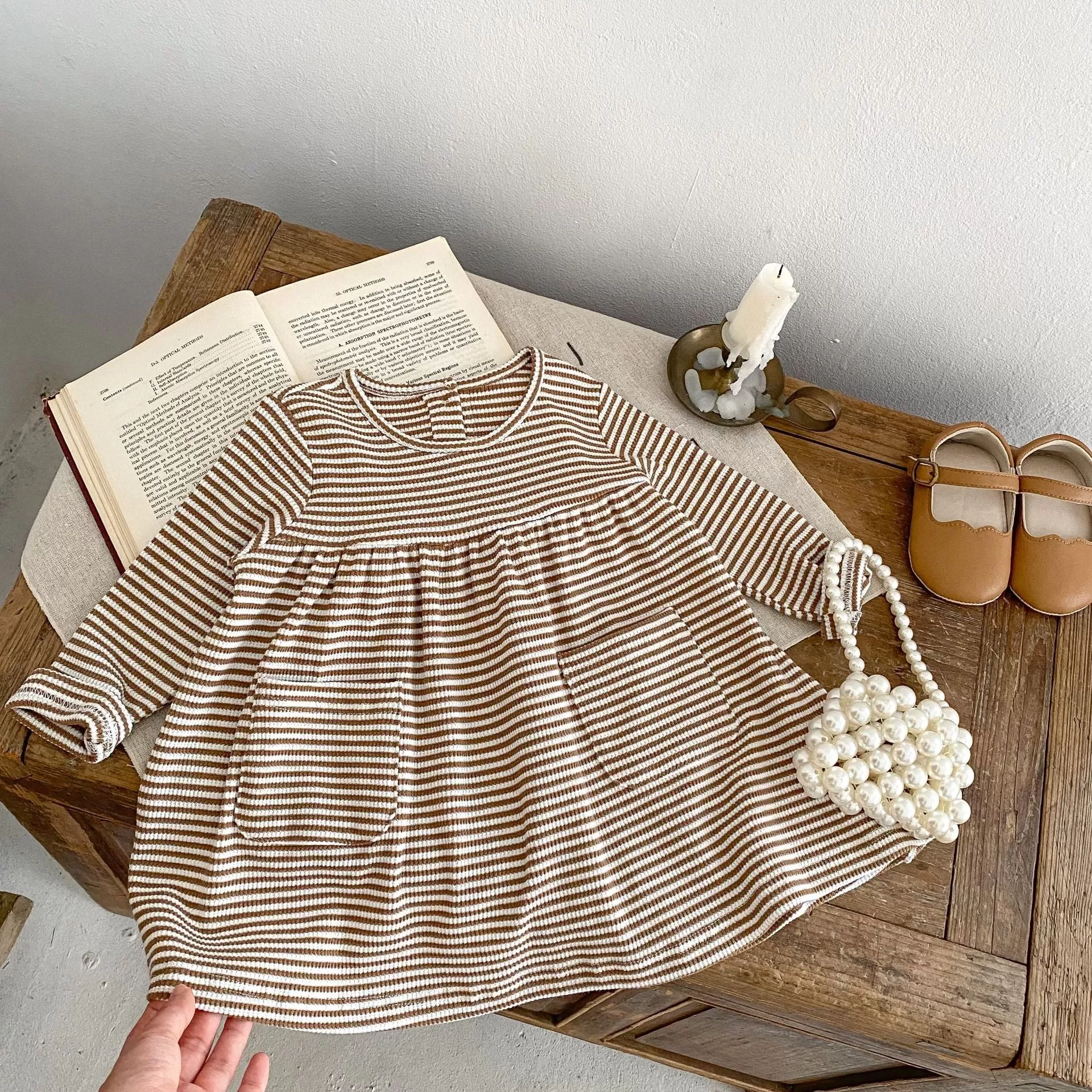 Baby Kid Girls Striped Dresses Wholesale 230828256