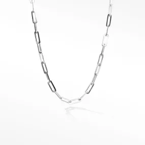 Baby Paperclip Silver Necklace 18''