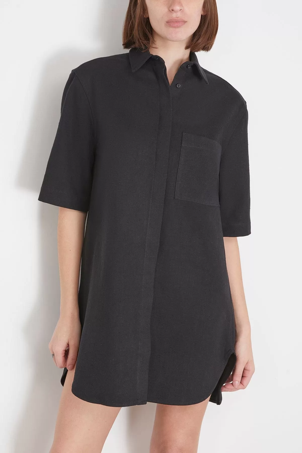 Basava Shirt Dress in Black