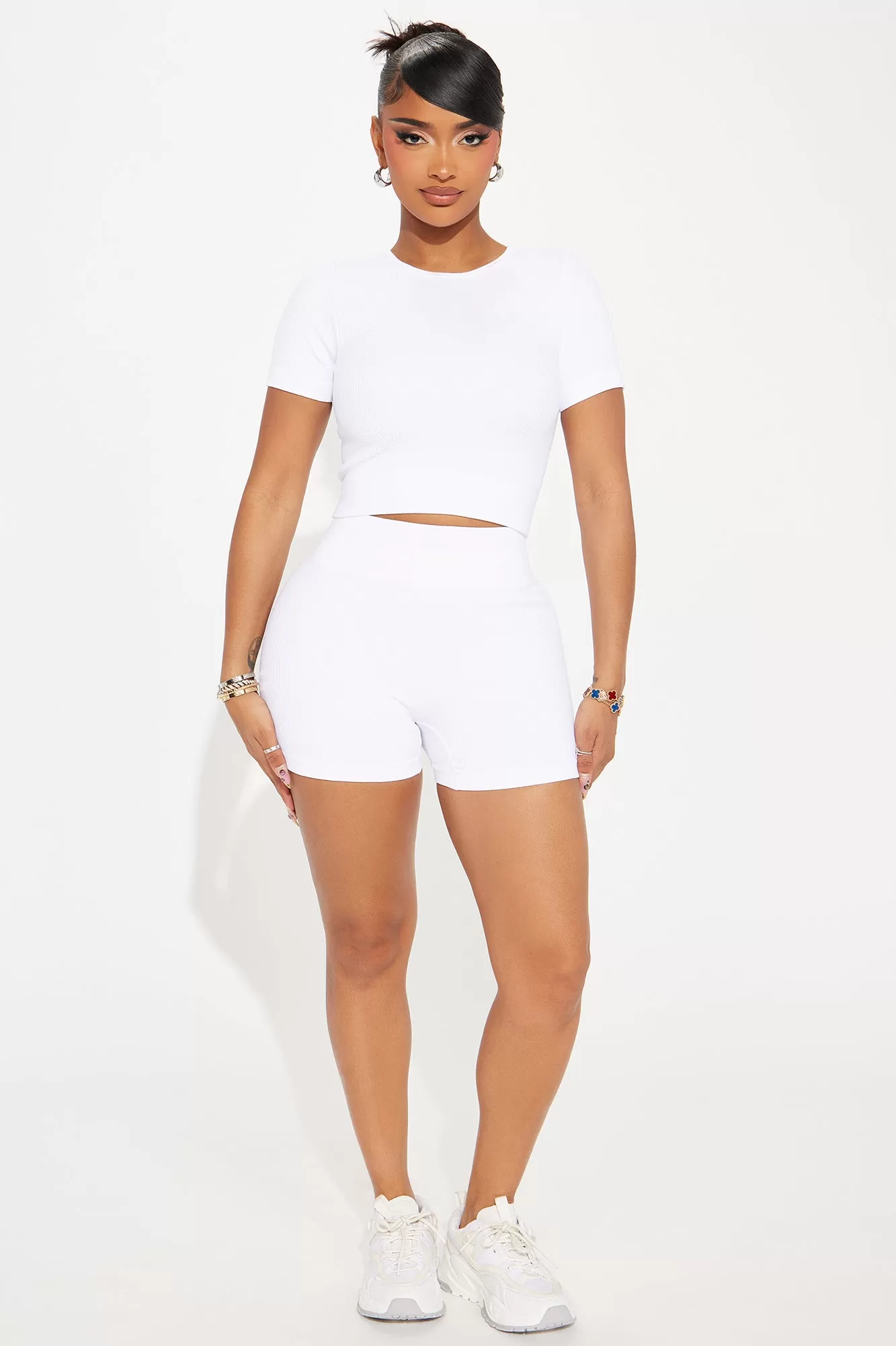 Beach Bum Effortless Seamless Active Set - White