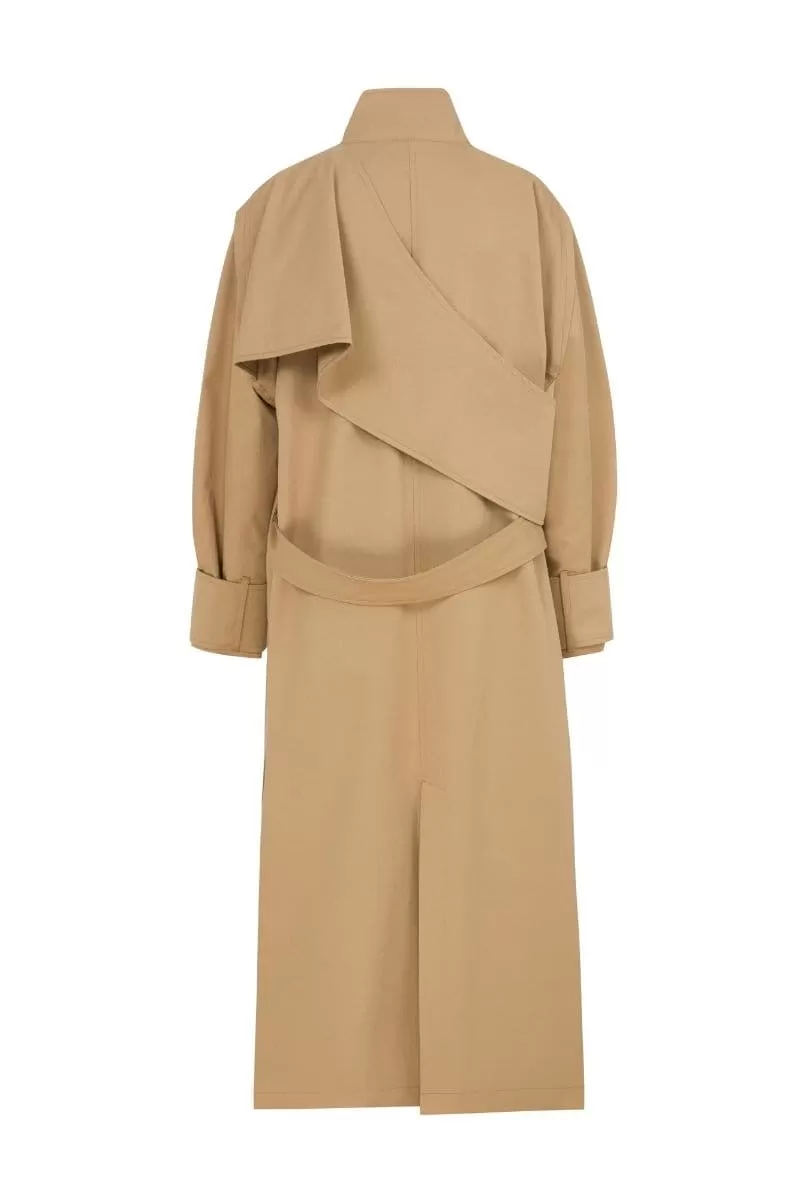 BEIGE GADGET TRENCH COAT