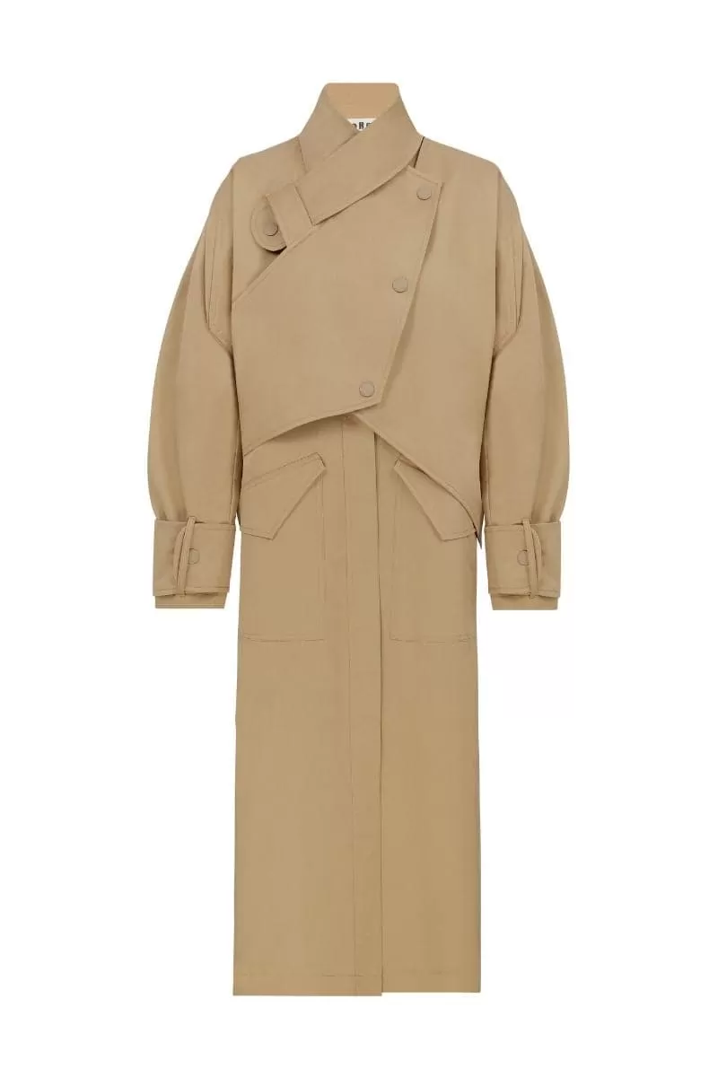 BEIGE GADGET TRENCH COAT