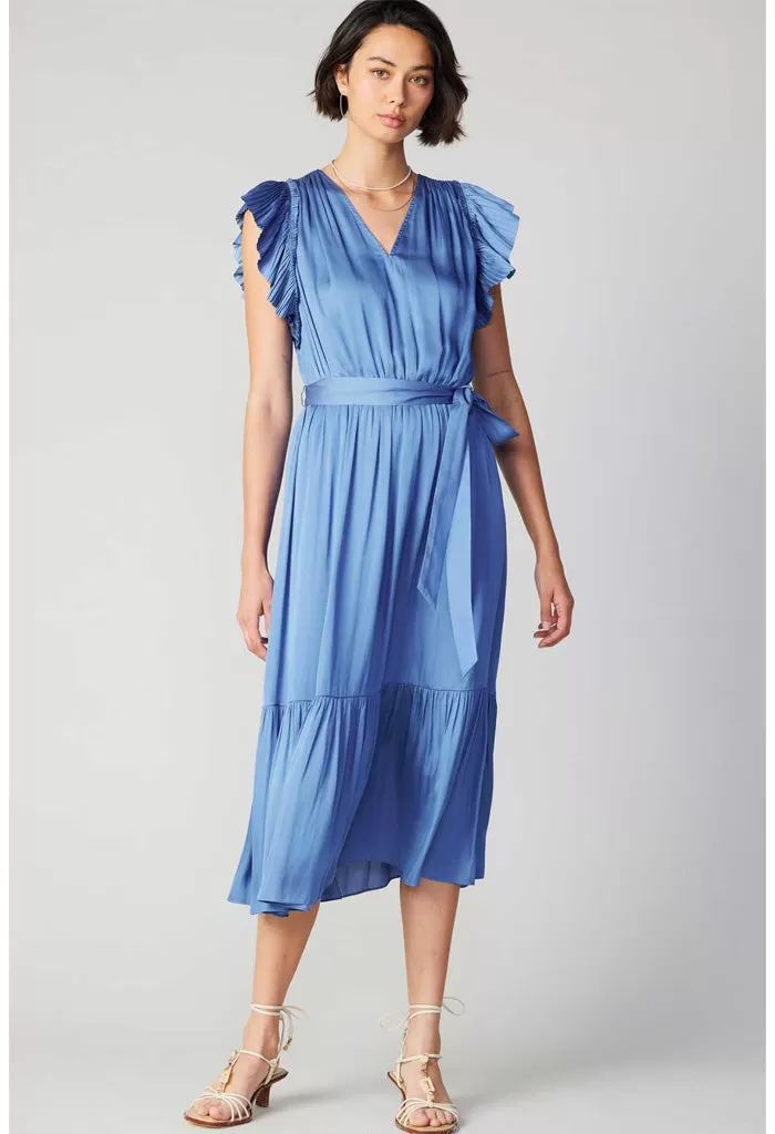 Bergen Midi Dress-Dusty Blue