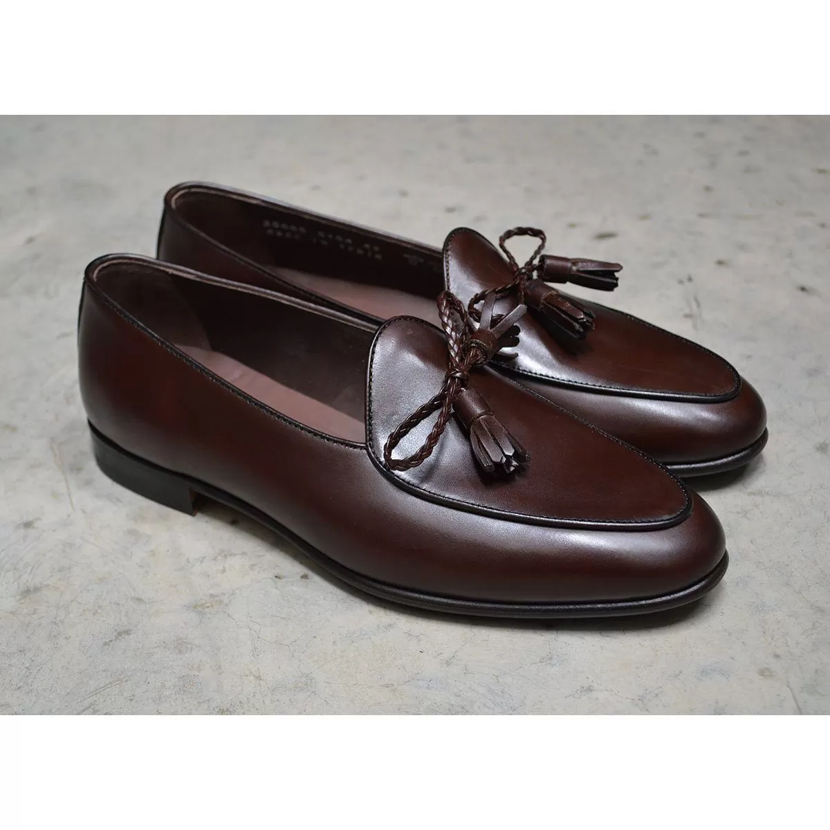 Berwick 1707 Braided Tassel Belgian Loafer (5154) -Dark Brown