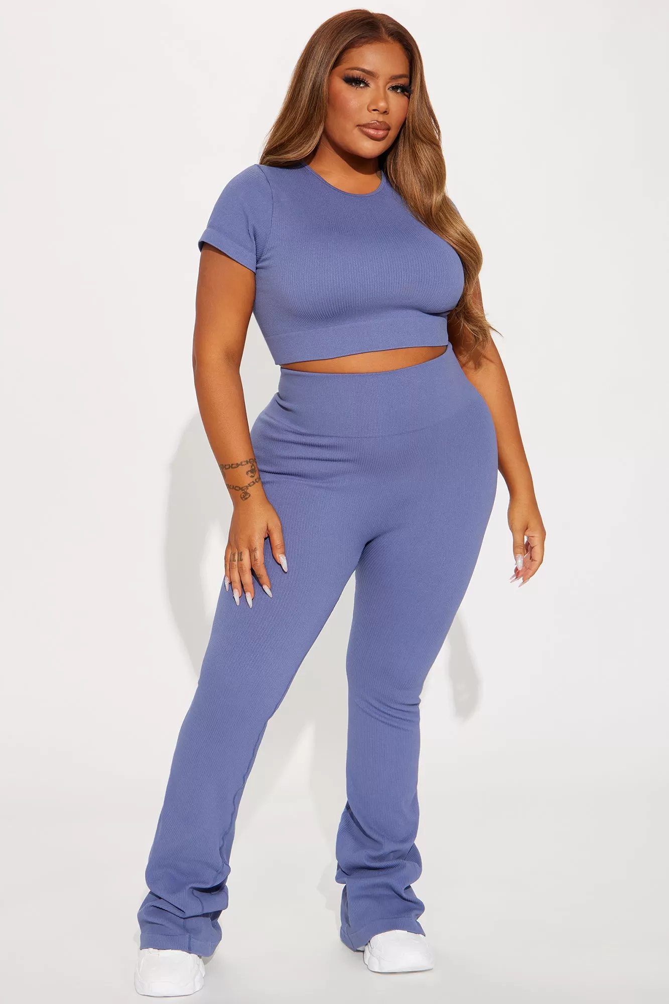 Body Goals Effortless Seamless Active Set - Slate Blue