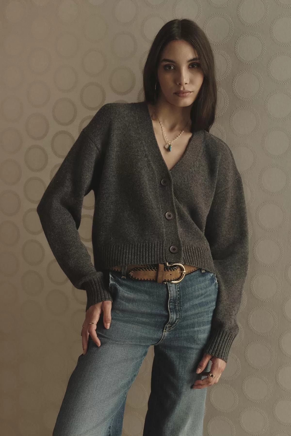 CHARLI WOOL CASHMERE CARDIGAN