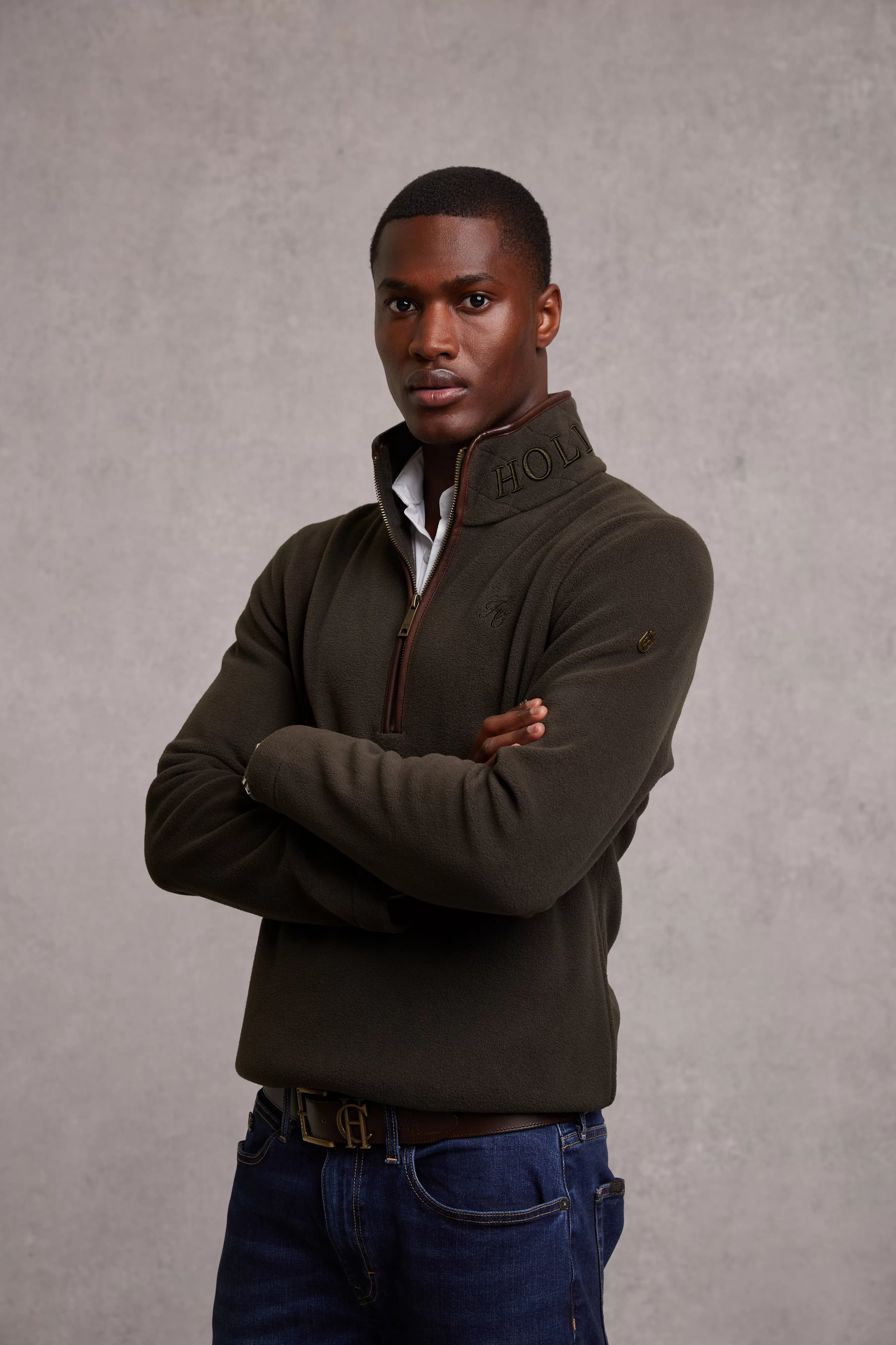 Country Fleece Half Zip (Khaki)