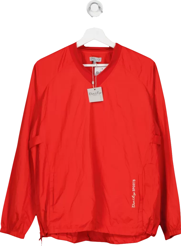 daily sports Red Golf Pullover Top UK M