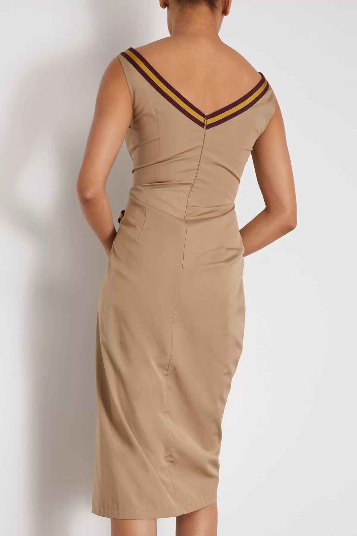 Dinari Tape Dress in Beige