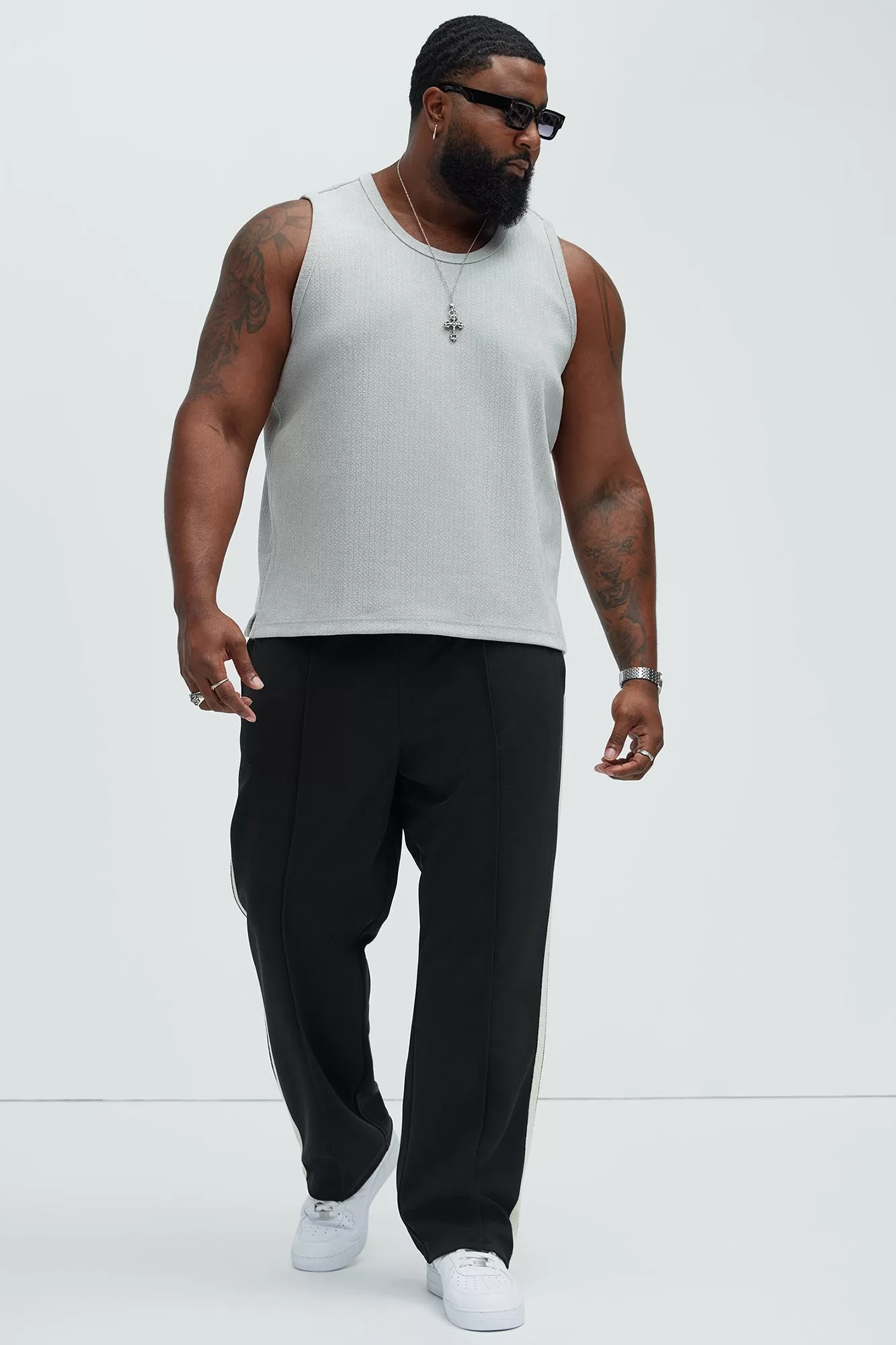 Dudley Textured Relaxed Tank - Stone