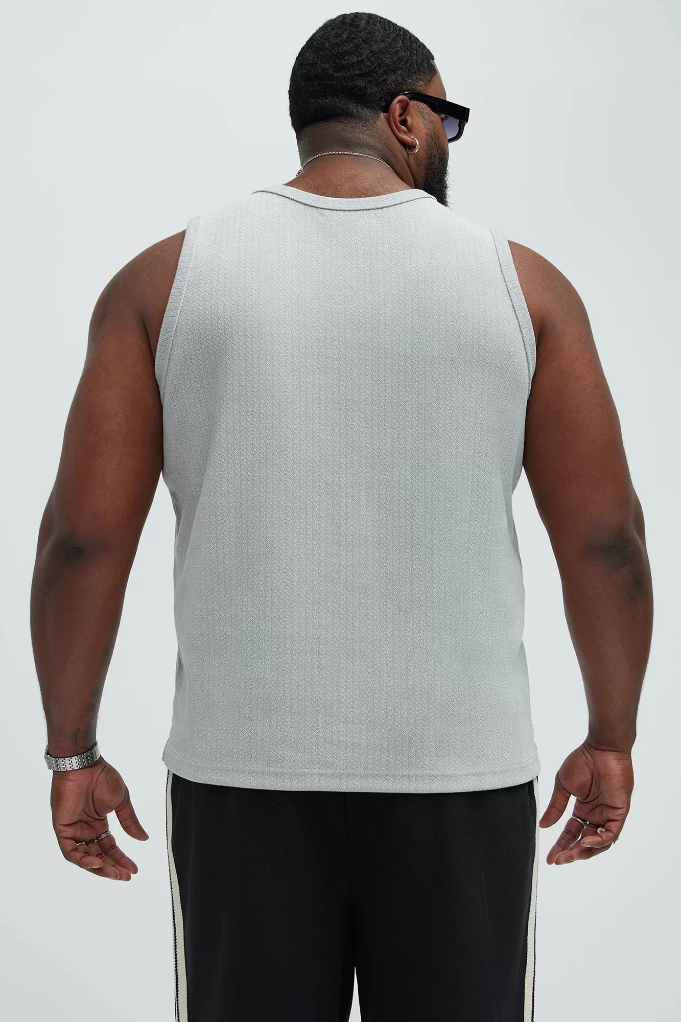 Dudley Textured Relaxed Tank - Stone