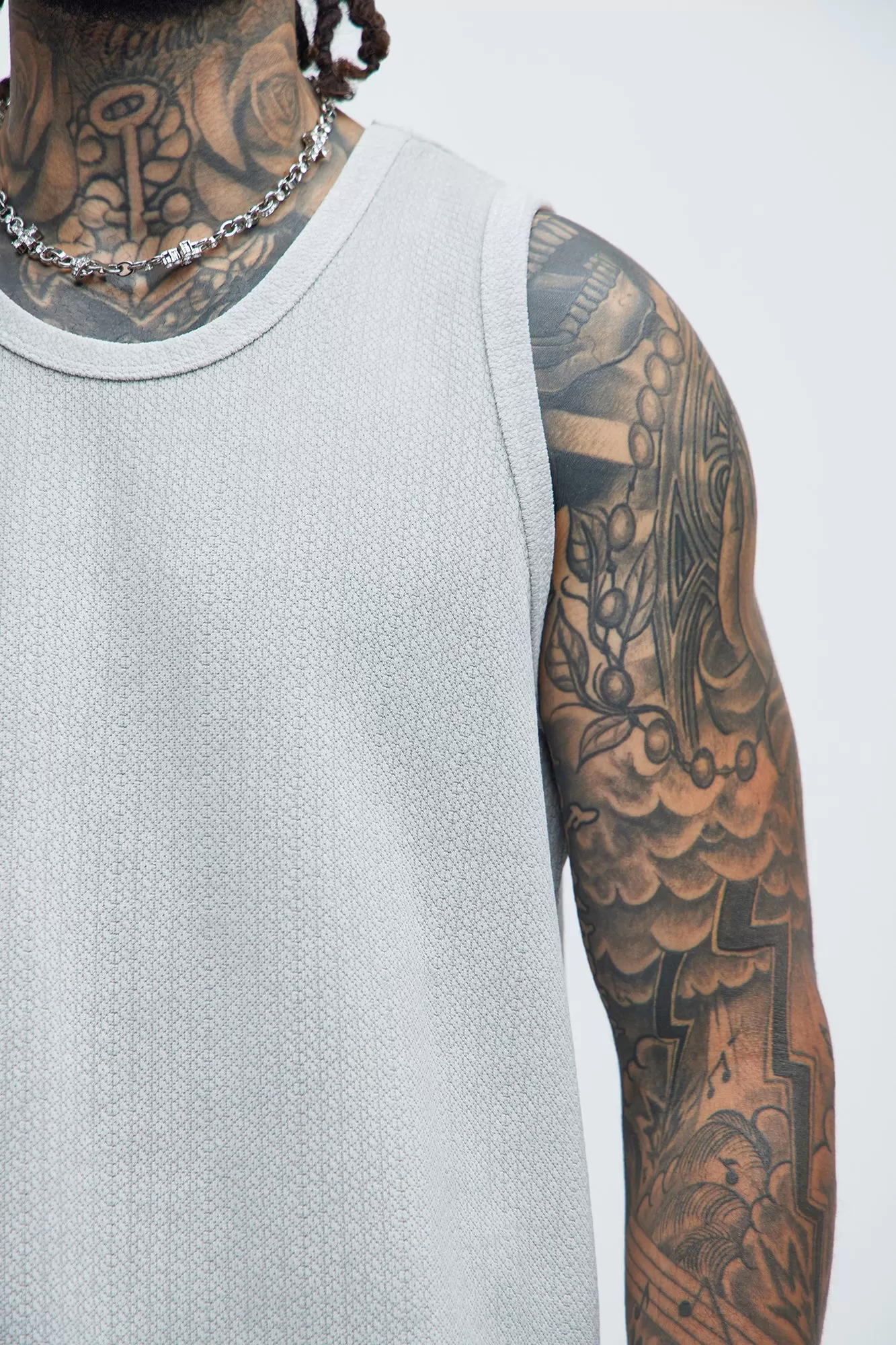 Dudley Textured Relaxed Tank - Stone