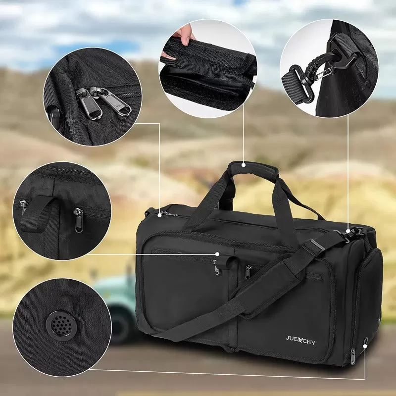 Foldable Travel Gym Duffle Bag with Shoe Compartment