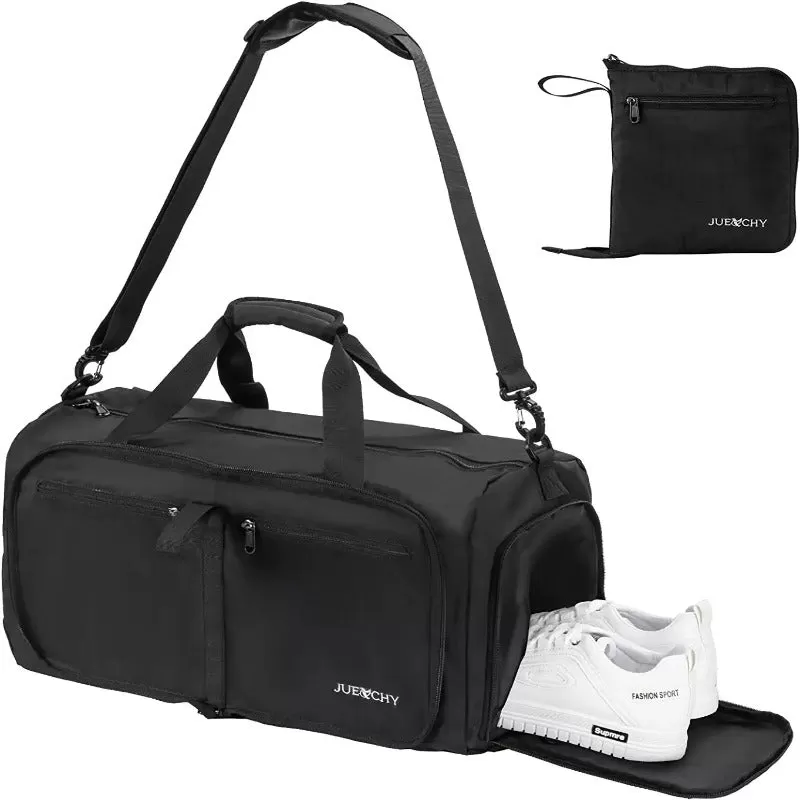 Foldable Travel Gym Duffle Bag with Shoe Compartment