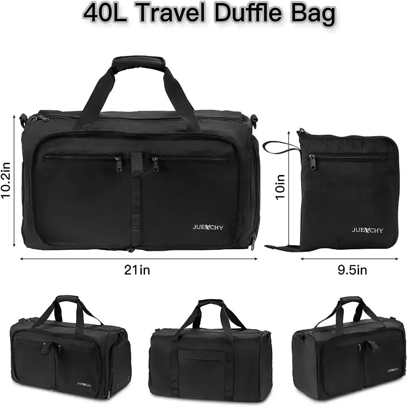 Foldable Travel Gym Duffle Bag with Shoe Compartment