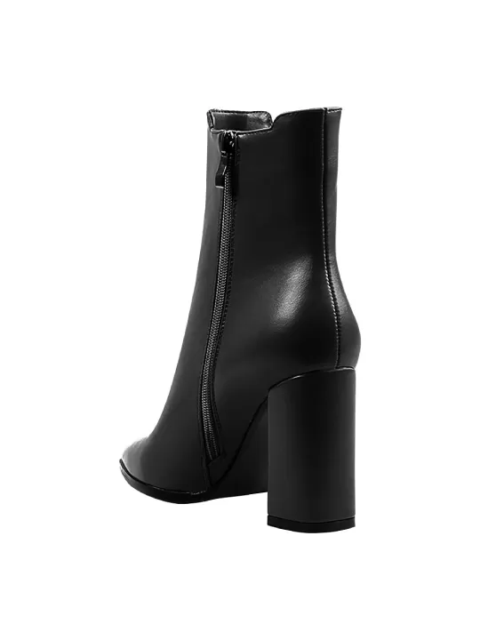 High Heel Ankle Boots Pointed Toe Chelsea Booties