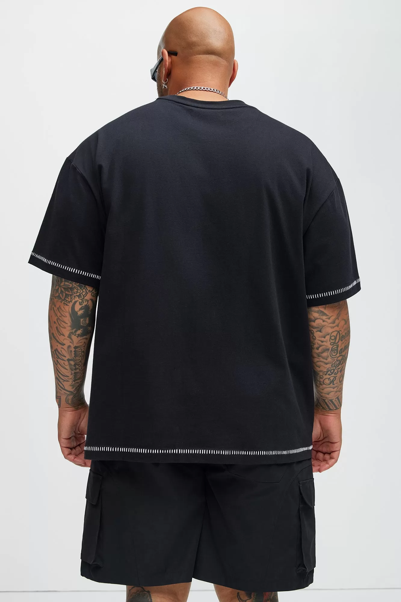 Jacob Stitch Relaxed Tee - Black