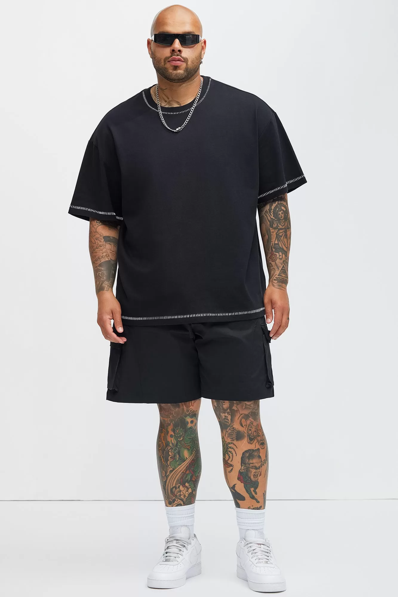 Jacob Stitch Relaxed Tee - Black