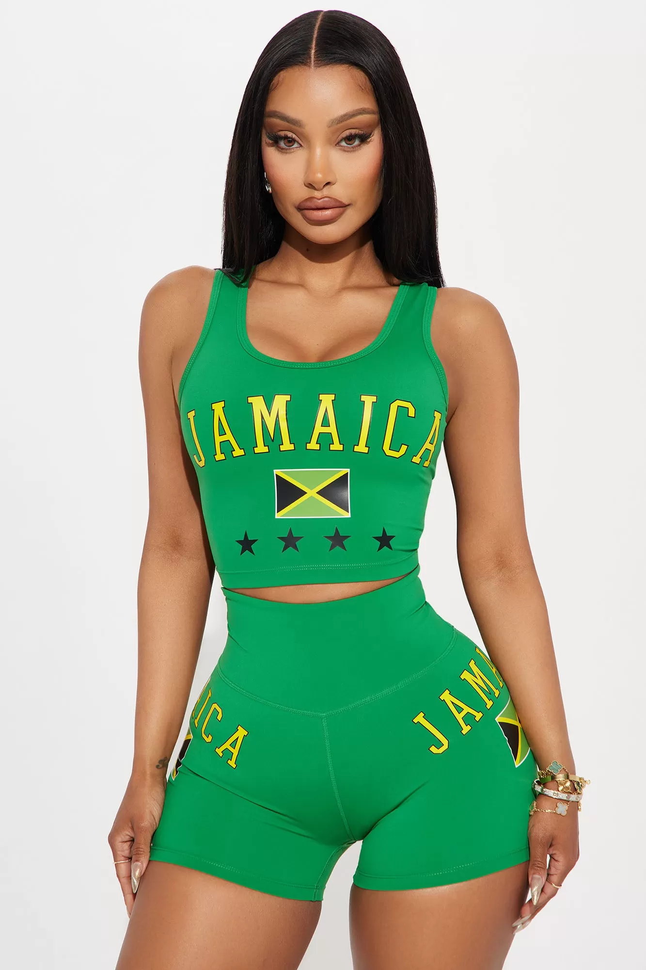 Jamaica Vibes Active Top - Kelly Green