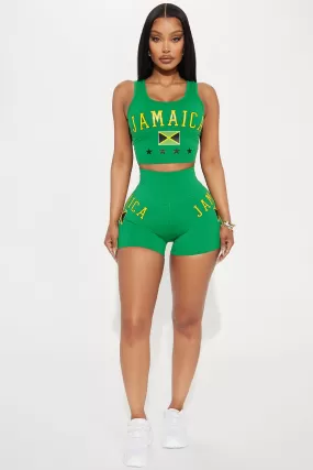 Jamaica Vibes Active Top - Kelly Green