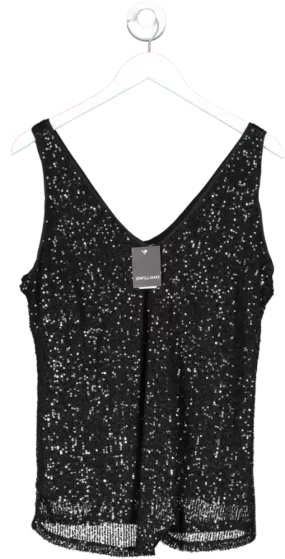 JD.Williams Black Sequin Vest UK 12