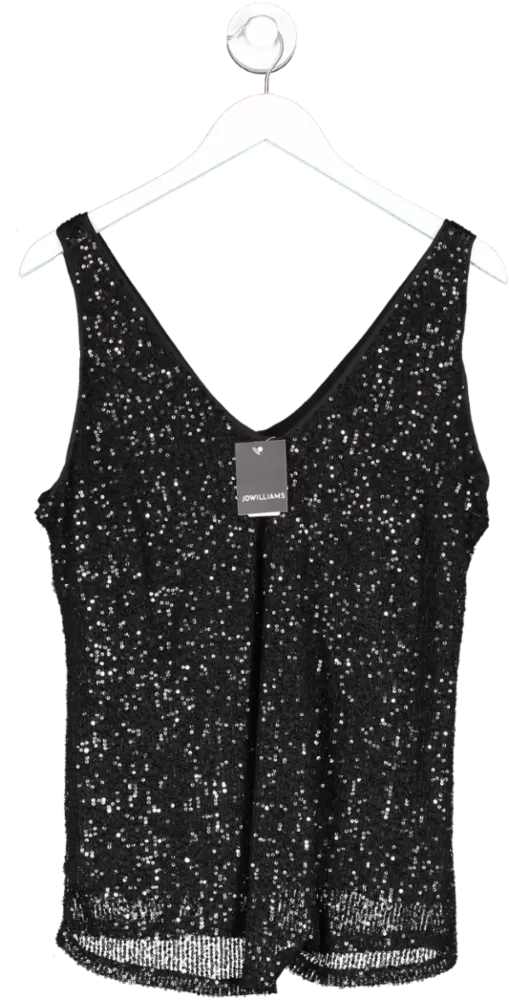 JD.Williams Black Sequin Vest UK 12