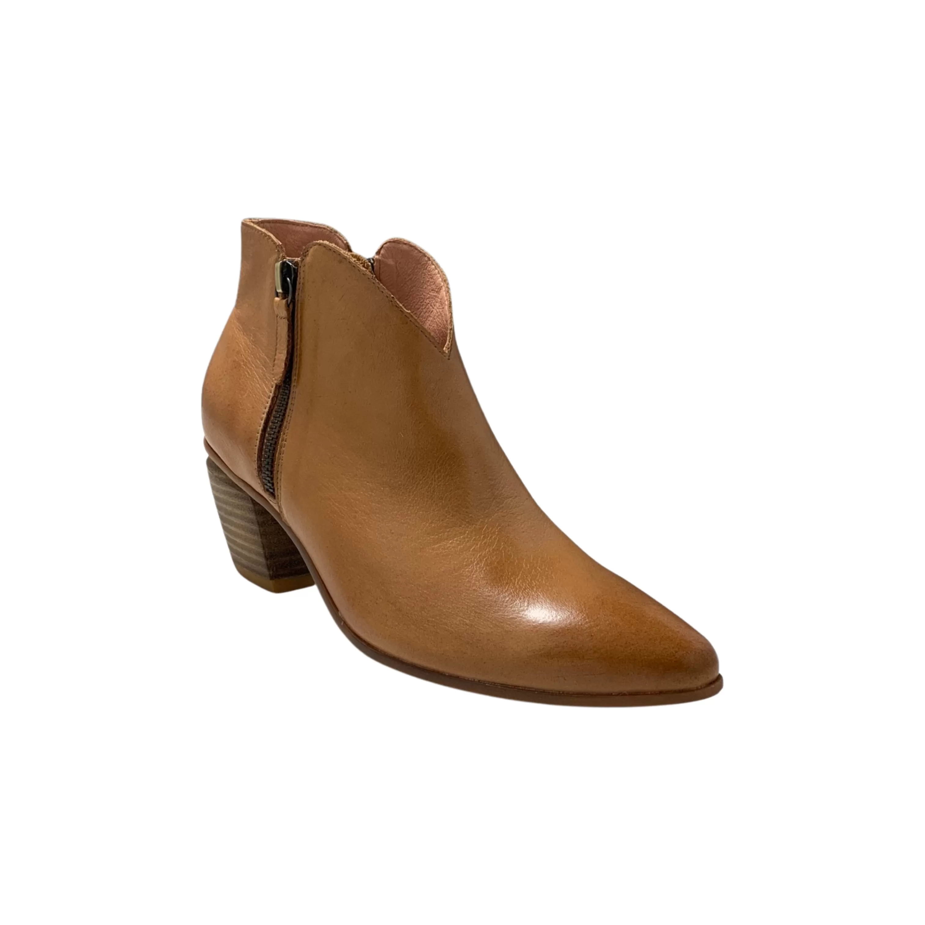 Josky Tan Leather Ankle Boot