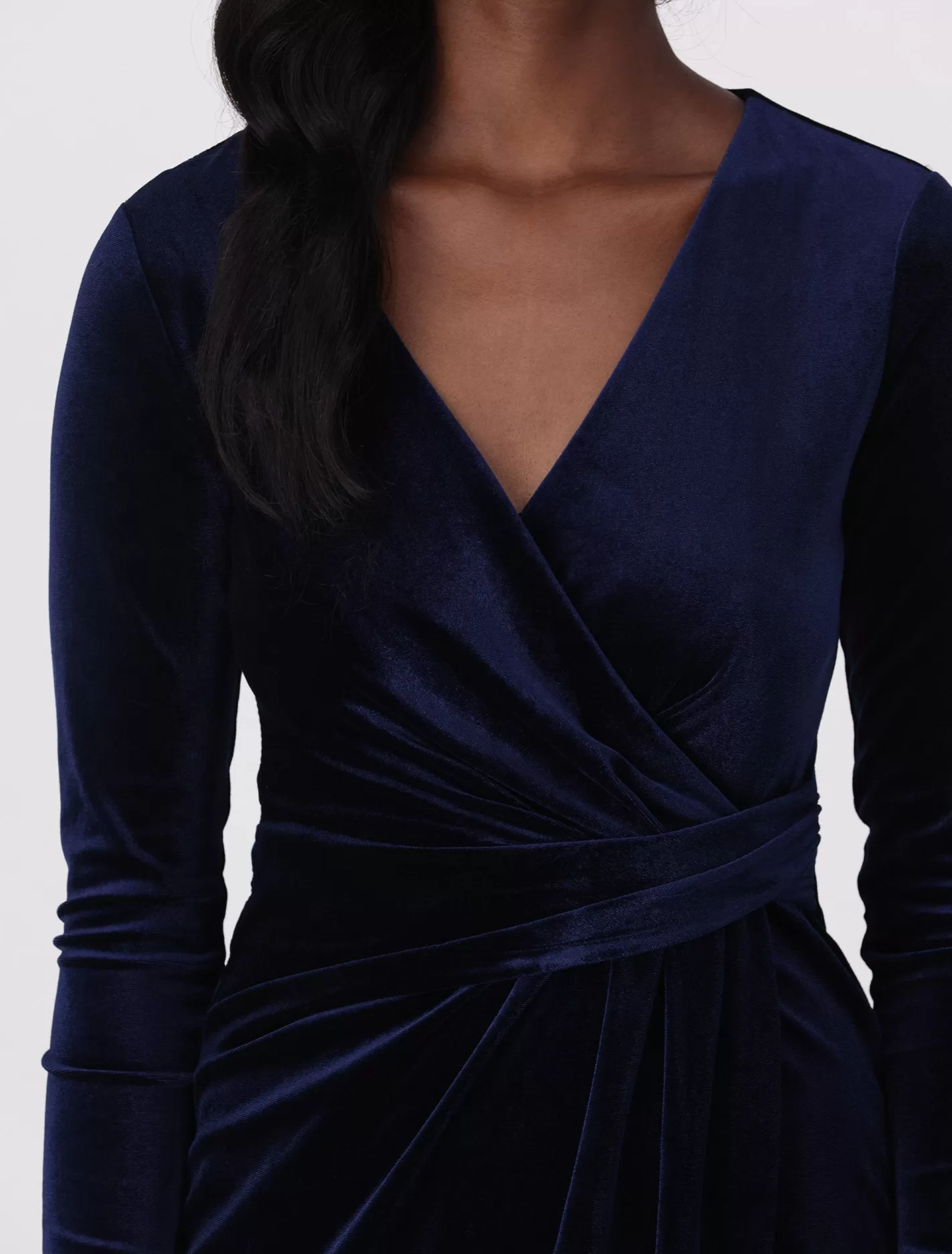 Julianne Wrap Velvet Midi Dress