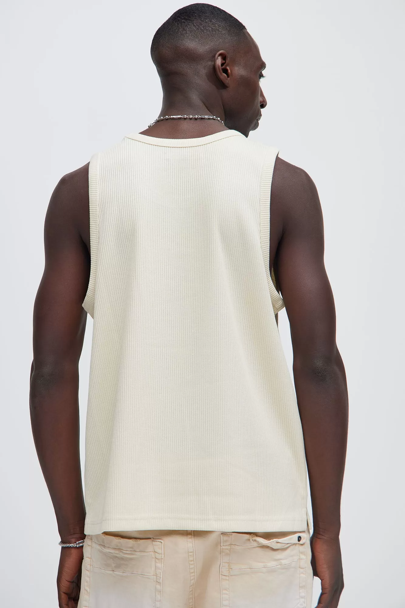 Kalel Textured Tank Top - Off White