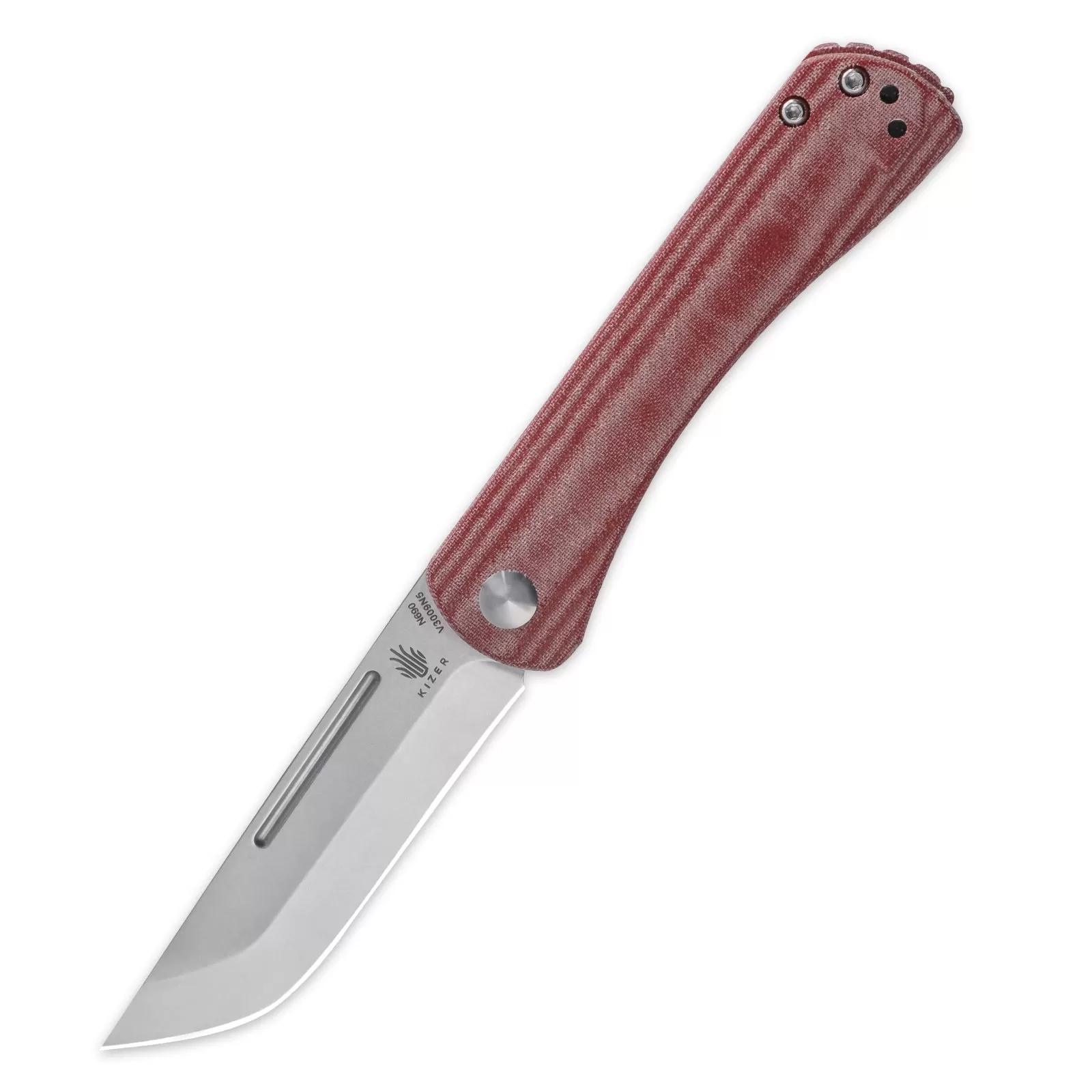 Kizer Pinch Micarta Red V3009N5 (3.04 Stonewash)