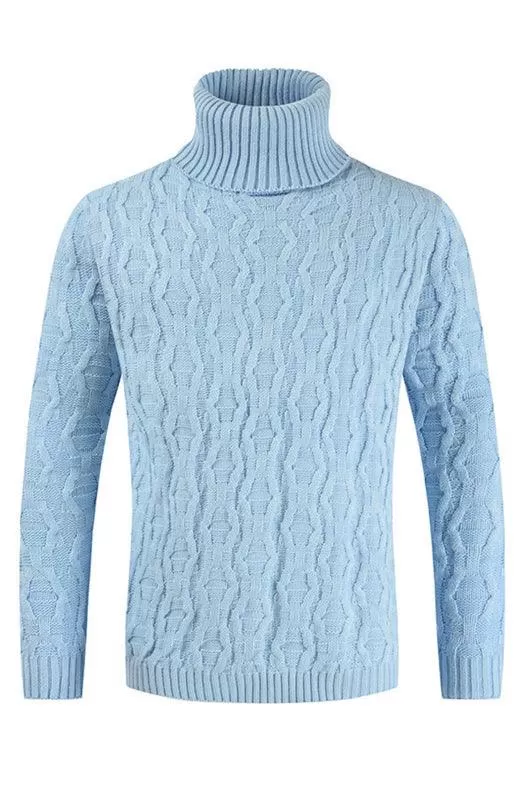 Knitted Men Turtleneck Sweater