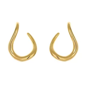 Korean Irregular Gold Plated Hoop Style