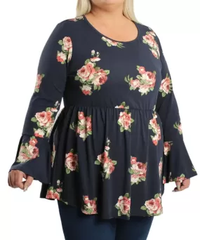 Ladies Floral Babydoll Top