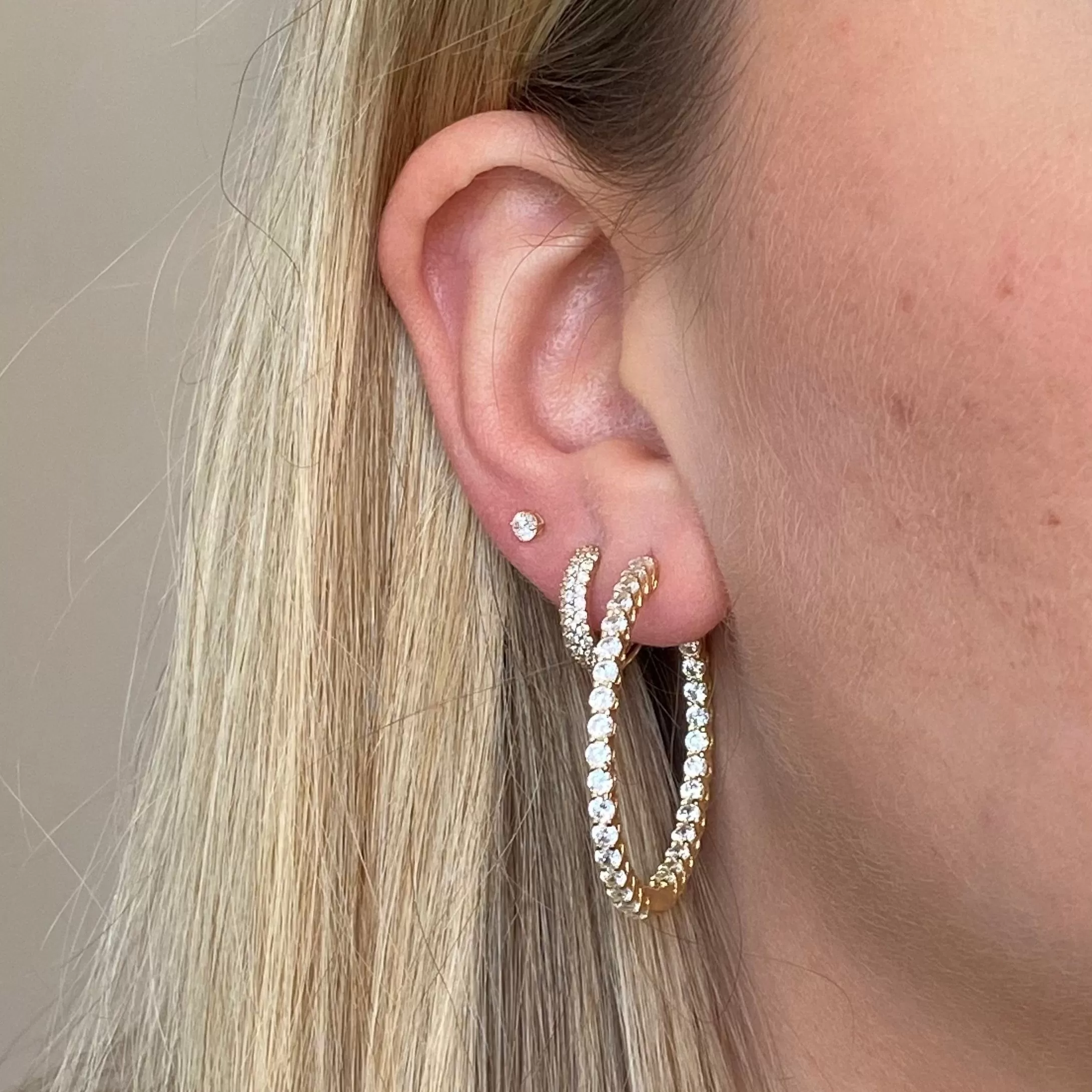 Large CZ Hoops