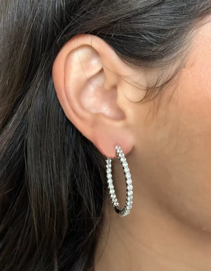 Large CZ Hoops