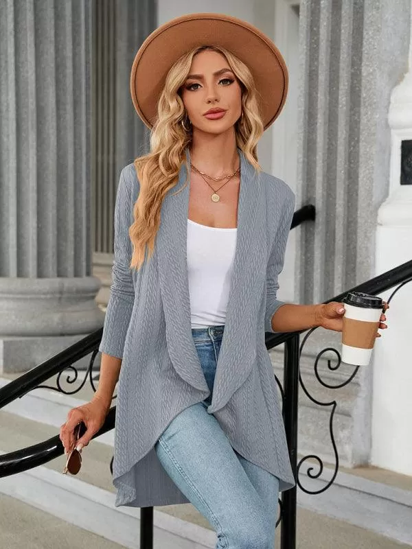 Loose Collar Cardigan Top