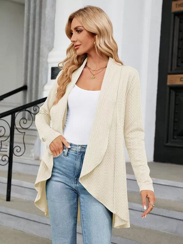 Loose Collar Cardigan Top