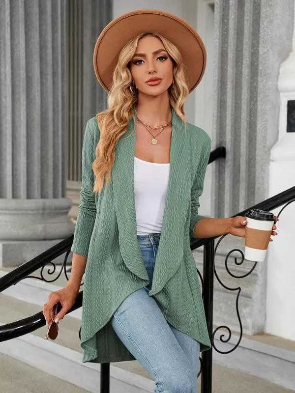 Loose Collar Cardigan Top