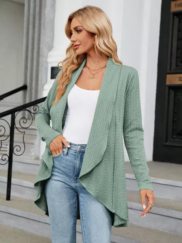 Loose Collar Cardigan Top