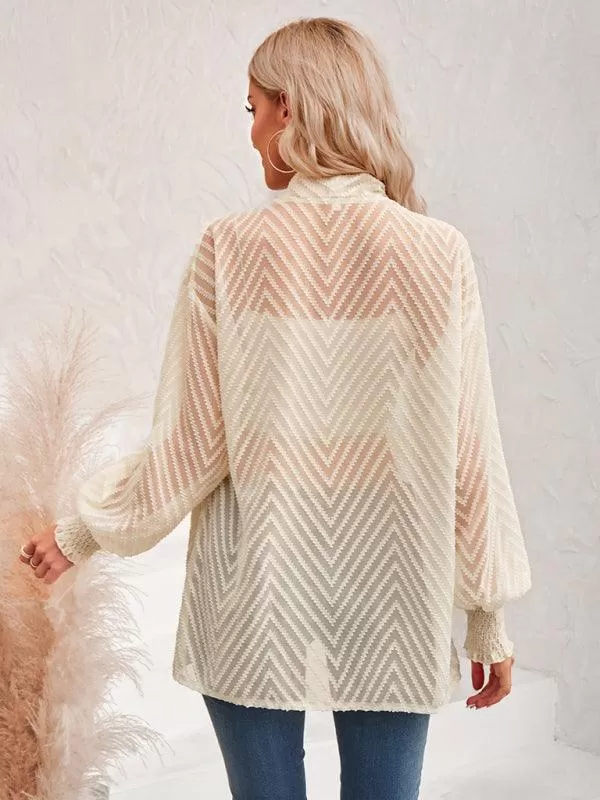 Loose Jacquard Women Cardigan Sweater